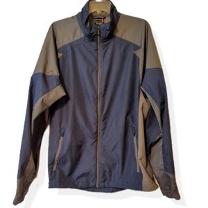 NWOT Light Windbreaker Jacket in Navy and Grey with Pockets.